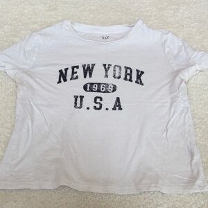 GAP White New York Graphic Tee